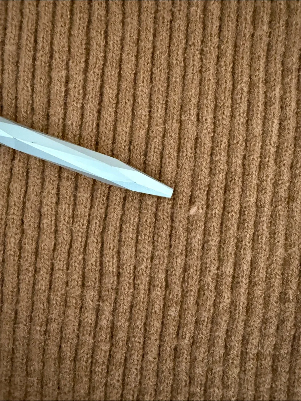 Cider Ribbed Knit Bodycon Midi Dress | Side Slit Cami | Toffee Brown‎ | M